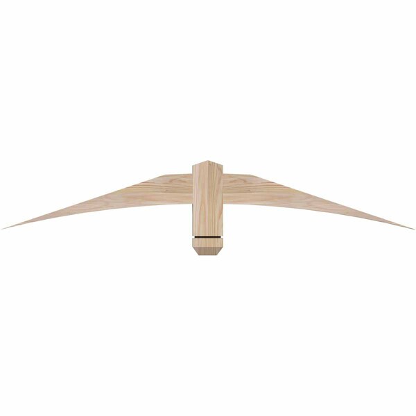 Ekena Millwork Bellingham Smooth Timber Gable Bracket, Douglas Fir, 48"W x 8"H x 1 1/2"D x 3 1/2"F, 4/12 Pitch GBW048X08X0204BEL00SDF - main